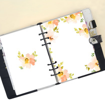 Designer original blank horizontal line loose-leaf account A5 wonderful flower A6A7 blank horizontal line creative flower inner core New Product