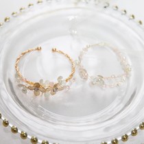 Super beautiful Super fairy wedding bride wrist flower bracelet Korean bridesmaid sister group hand gift bracelet ins fresh