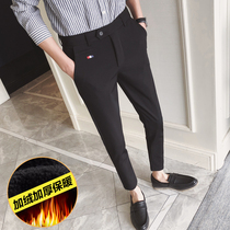 Spring and summer new ankle-length pants youth elastic suit pants mens casual pants Korean slim suit pants