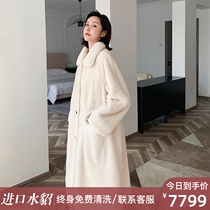 2021 new imported velvet mink coat female mink fur coat long young fashion