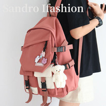 France Sandro Ifashion school bag Female primary school high school junior high school college student large capacity backpack