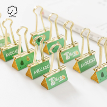 Miss Ben long tail clip Metal avocado small clip Students use imitation gold cute test paper document bill invoice clip