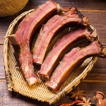 Ancient Shu flavor pork ribs Sichuan specialty smoked pork ribs sausage Five-Flower bacon ribs sausage Five-Flower Bacon