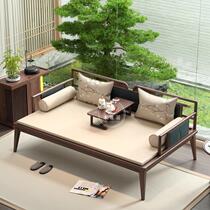 Black Walnut New Chinese Rohan Bed Solid Wood White Wax Living Room Living Room Sofa Ancient Bed Zen Guisu