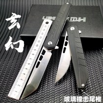Folding knife high hardness sharp outdoor knife portable D2 steel bearing folding knife self-defense camping fruit knife