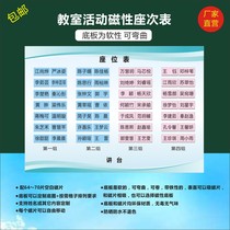 Magnetic seat table class movable activity student name sticker classroom seat table magnetic classroom supplies