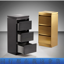 Hair salon new storage cabinet stainless steel three-layer beauty ironing tool cabinet barber shop drawer type two-layer cart