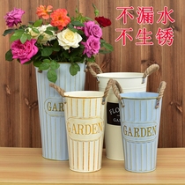Flower Bucket Flowers Bucket Florist home Fancy Flowers large number Antique Iron Art Flower Pots Decoration Vases of Flower Flower Inserts