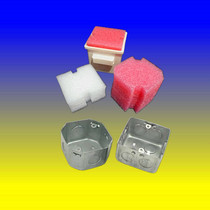 86 wire box filling foam module embedded PVC switch socket bottom box cassette blocking head protection factory direct sales