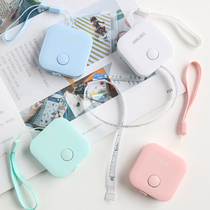 Mini leather tape measure 1 5M measuring three-way waist circumference bust portable cute double-sided soft ruler high precision clothing small tape ruler