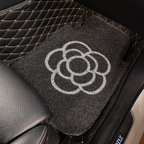 Car floor mat universal monolithic car anti-dirty silk ring easy to clean womens cute cartoon foot pad protection mat