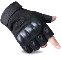 Dulang outdoor black tactical half finger gloves men outdoor mountaineering riding protection wear-resistant non-slip fighting gloves