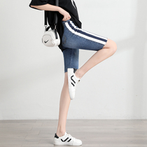Shorts womens 2021 summer tight five-point jeans small feet pants new thin all-round stretch pants cycling pants