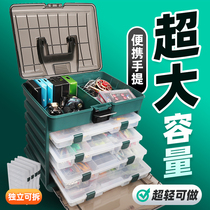 Hasdaluya fishing box can sit multi-function thick anti-drop toolbox storage box portable Luya bait box