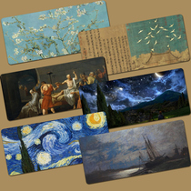 Super rat standard pad Van Gogh starry sky thickened lock edge apricot flower Chinese style ancient style Wang Xizhi art myth Keyboard pad table pad Keyboard pad lock edge thickened creative simple custom made men and women