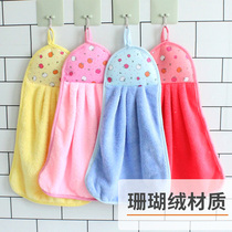 Hand towel hanging cute absorbent without losing hair wiped hand cloth towel toilet kitchen supplies childrens hand Pabu