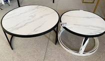  Promotion Simple modern style wrought iron marble set of two round tables A couple of pairs can not be disassembled and sold