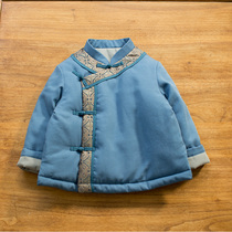 Childrens New Years clothing mens treasure cotton-padded clothes Chinese style small boys in winter thickened Tang suit Chinese New Years clothing Chinese cotton-padded jacket