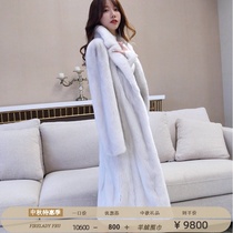 Mink coat female whole mink medium long fashion 2021 new imported velvet mink fur coat Haining