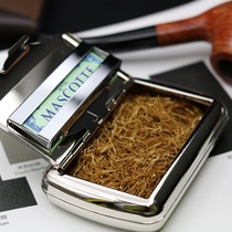 Lettering custom hand cigarette box portable pipe silk moisturizer personalized sealed metal cigarette case hand can put cigarette paper