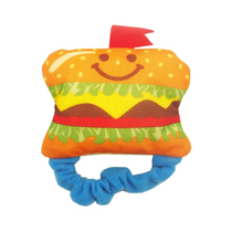 Japan Bibao baby creative fitness burger can scratch and bite glue baby tooth fixing hand grip toy