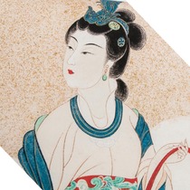 Zhang Daqian's traditional Chinese painting figure flat peach presents life picture vertical axis painting core genuine copy high definition unmounted ancient painting decoration