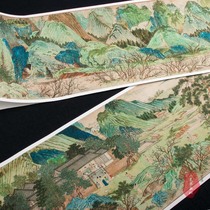 Ming Dynasty Qiu Yingshan water long roll Taoyuan Map roll Chinese painting copy copy Enjoy ancient painting High-definition literati decoration