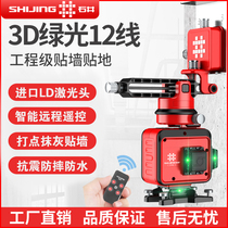 Ishii 12-line green light wall sticker instrument Floor sticker instrument level laser infrared wall and floor integrated level High precision