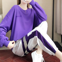  TOUCH MISS sports suit womens trend brand explosion spring and autumn fashion casual loose sweater running two-piece women