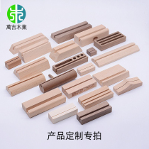 Beech wood solid wood calendar stand sign display stand wooden card price card clip business Table sign wooden base engraving