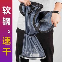 New black pit fish protection nylon braided vigorously Horse gluing anti-hanging speed dry thickened portable Fishermans nets for fishing