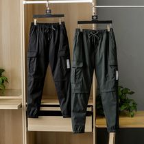 Big cow goods full pressure glue cold-resistant minus 20 ° mens winter fashion casual tooling down trousers tide