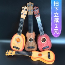 Can play simulation ukulele mini guitar children early education educational instrument boys and girls interest training toys