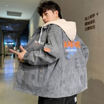 Autumn coat mens 2021 Spring and Autumn new trend baseball clothing mens fake two wild match jacket clothes