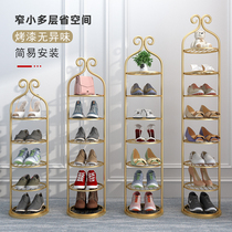 Simple shoe rack small narrow door small shoe rack household economy multi-layer space saving shoe shelf iron small shoe cabinet