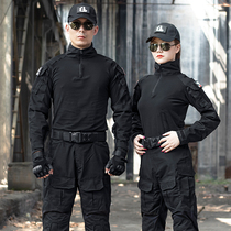 Special forces Black Frog camouflage suit suit men and women Black tactical combat training suit slim Python CS field military uniform