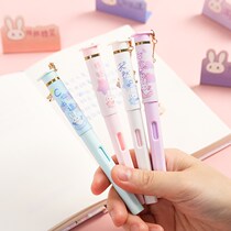 Posture pen student-specific replaceable ink bag 0 5 Primary school students in the third grade practice correction grip posture Ming tip 0 38 Childrens cartoon cute beginner pen girl constellation pendant Cherry blossom