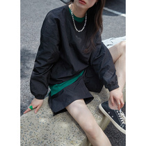 moment sweatshirt T-shirt short sleeve shorts suit woman 2022 spring autumn new summer tide design feeling little senior high level