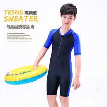 Childrens swimsuit One-piece big child suit Plus size fat baby boy 8-12-15 years old teen swimsuit