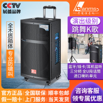 Dan Mark Shi square dance audio high-power mobile fast hand live singing K song wireless microphone Bluetooth live heavy low