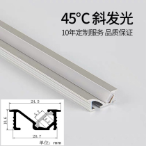 Foshan Factory Direct LED the latest 45 degree oblique luminous embedded aluminum groove shell with PC lampshade 366