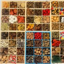 100 kinds of fruit shells pine cones wood chips leaves dried flowers and dried fruits combination set kindergarten decoration ornaments retro props