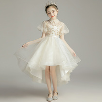 Flower girl princess dress childrens high-end evening dress foreign girl birthday puffy gauze girl girl host costume