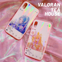{Valloran Red Tea House}-Star Shou Zhen Xing Mom-Valentines Day thorns-Laser glass phone case iphone