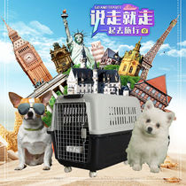 Pet air box Cat dog out of the portable cat cage Small medium and large dog air consignment car dog cage