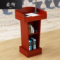 Solid Wood lecture table light luxury sales performance solid wood 4s shop guide reception desk welcome desk speech White reception table welcome guests