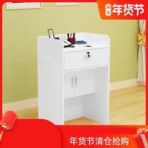 Cashier shop supermarket receiving solid wood small bar table front desk reception simple modern clothing store small counter