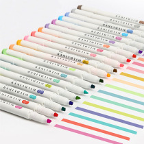 Japanese zebra zebra Mildliner light color hand account hipster soft color students with double head highlighter
