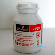  Australia imported bio island infant childrens zinc chewable tablets Baby zinc supplement to improve appetite picky eaters 120 tablets