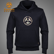 Instructor tactical warm fleece sweater jacket inner container fleece spring and autumn outdoor men and women Large size hooded windbreaker